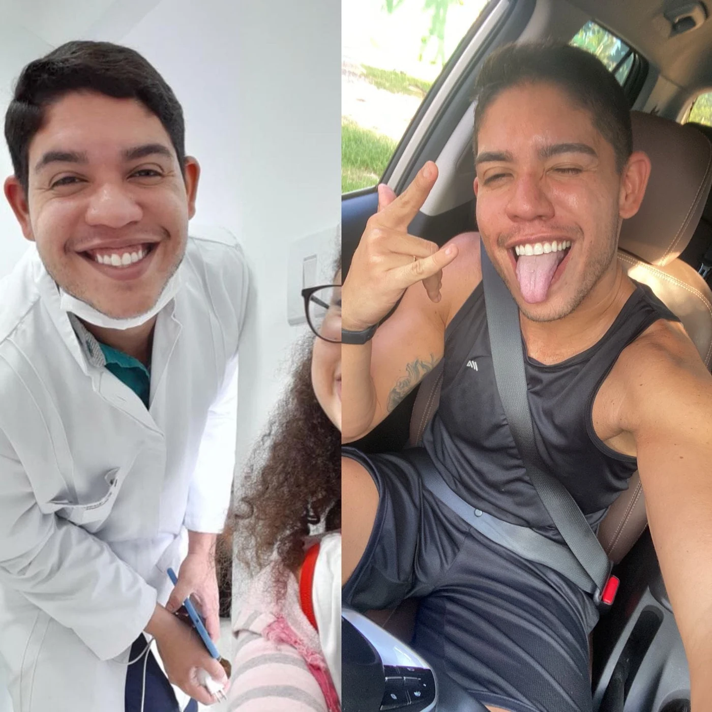 Comparativo de evolução pessoal em dois momentos com mudança de estilo de vida